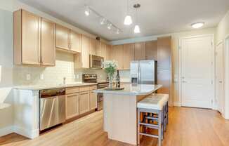 Designer Kitchen with Stainless Appliances at Element 47 by Windsor, 2180 N. Bryant St., CO
