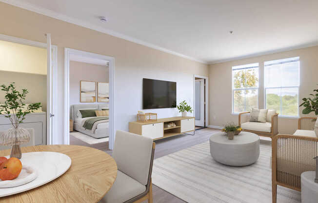 Living Room with Hard Surface Flooring