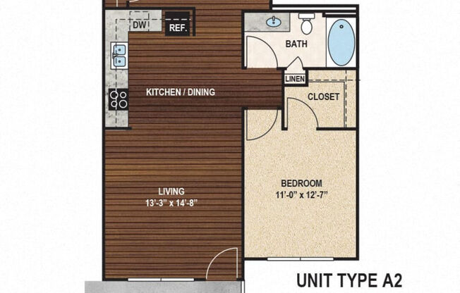 1 bed, 1 bath, 810 sqft, $1,675