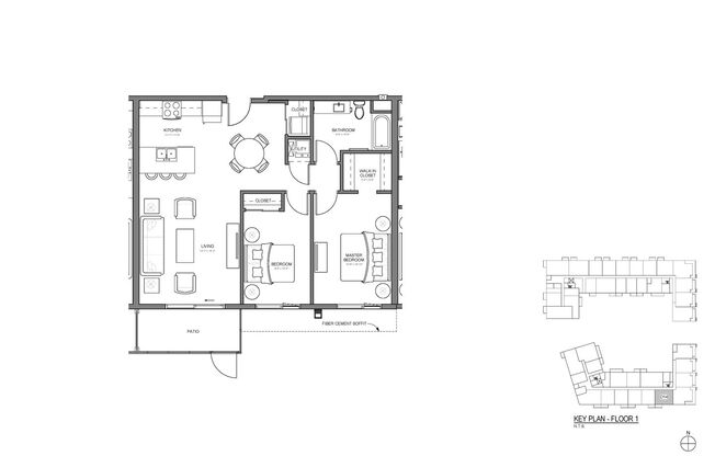 2 beds, 1 bath, 993 sqft, $1,795, Unit 115-B