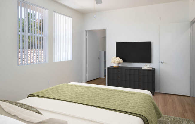 Bedroom with Hard Surface Flooring