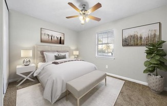 Bedroom New Flooring Ceiling Fan