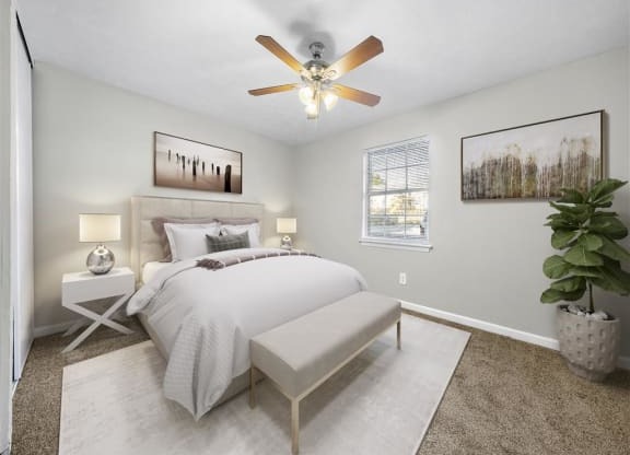 Bedroom New Flooring Ceiling Fan