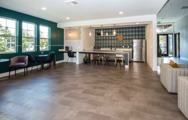 the preserve at ballantyne commons integrative living room and kitchen