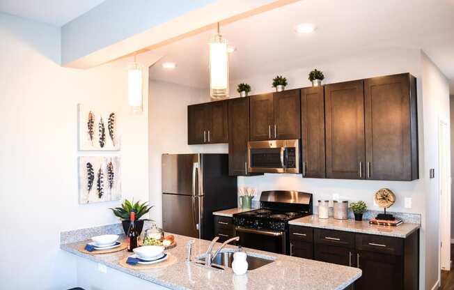 Kitchen at Black Feather Apartments in Castle Rock, CO