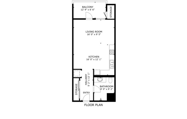 Studio, 1 bath, 574 sqft, $2,295, Unit 404