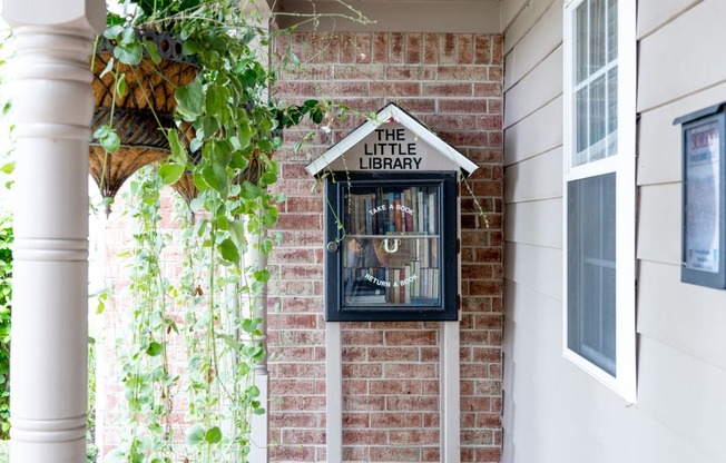 Little library book box at University Park Apartments