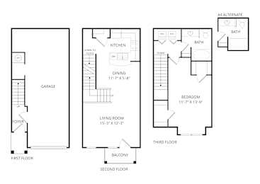 1 bed, 1 bath, 990 sqft, $1,670