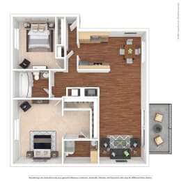 2 beds, 2 baths, 980 sqft, $3,680