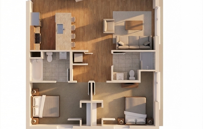 2 beds, 2 baths, 951 sqft, $4,375, Unit 201