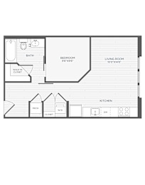 Studio, 1 bath, 540 sqft, $1,862