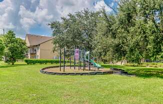 the preserve at ballantyne commons park with playground and trees