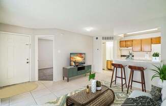 Spacious Living Area with Tile