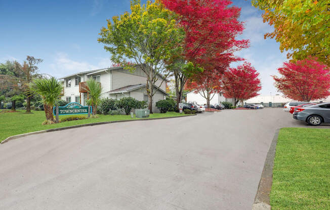 Towncenter exterior - entry drive with lush landscaping