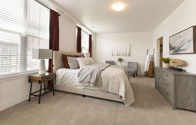 Spacious Bedroom at The Whit Apartments, Indianapolis