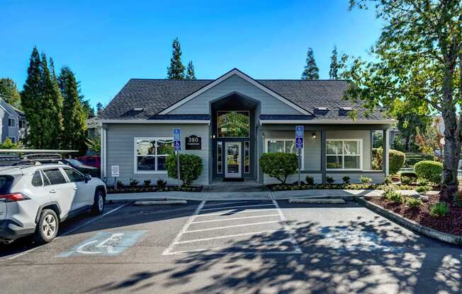 Front of clubhouse Aloha Oregon Quatama Village Apartments 