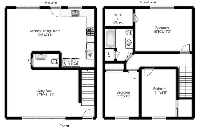 3 beds, 1.5 baths, 1,100 sqft, $1,980, Unit F-1