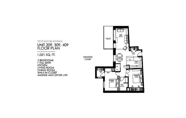 1 bed, 1 bath, 726 sqft, $1,575, Unit 209