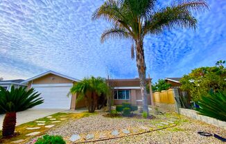 For Rent 4BR/2BA 1320 SF Newly Renovated Single Level Home With 2 Car Garage In Desirable Mira Mesa Neighborhood