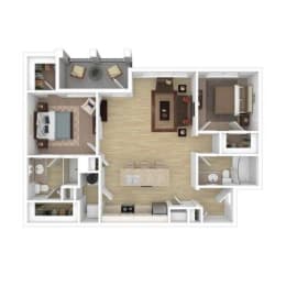 2 beds, 2 baths, 1,142 sqft, $1,445