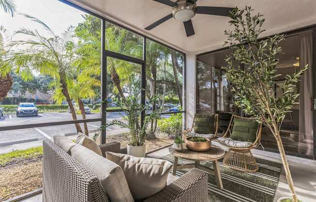 Patio at The Atlantic Preserve, Plantation, FL 33322