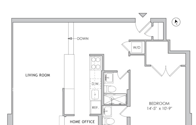 1 bed, 2 baths, $7,595, Unit 2F