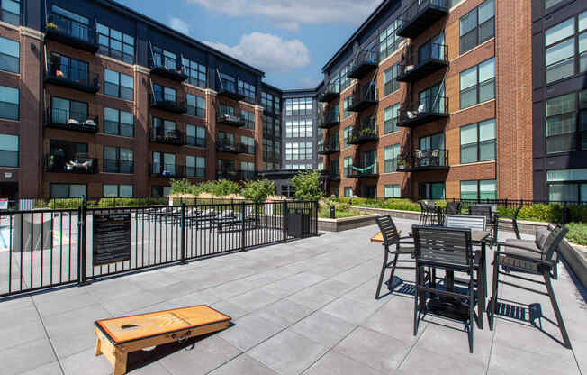 our apartments showcase a naturally well lit living area with a fireplace