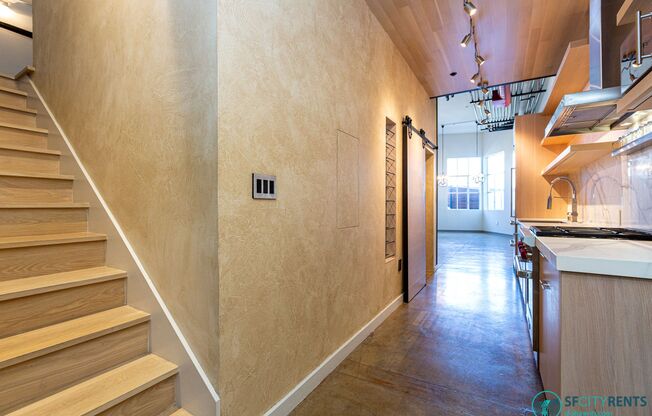 SoMa: Luxuriously Remodeled Conversion Live/Work Loft w/ Private Patio, W/D in unit & Garage Parking