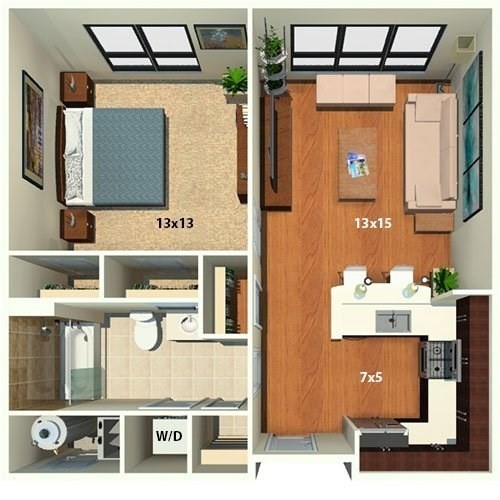 1 bed, 1 bath, 700 sqft, $3,685, Unit 203