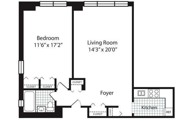 1 bed, 1 bath, 765 sqft, $5,389, Unit 1-12L