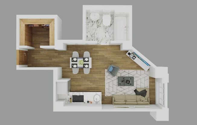 Studio, 1 bath, $3,225, Unit 205