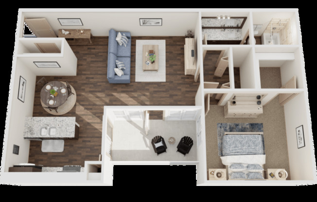 1 bed, 1 bath, 810 sqft, $1,485