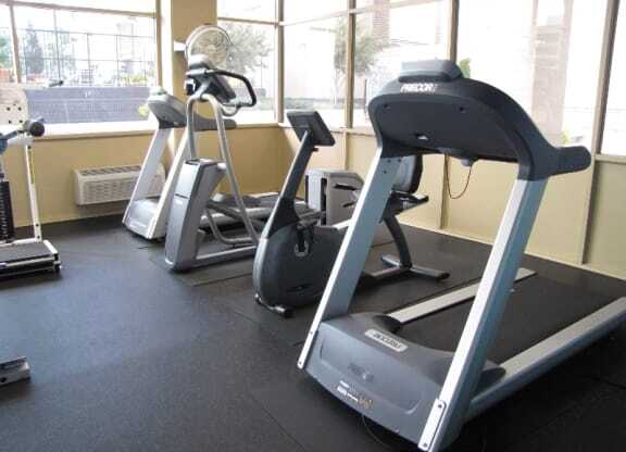 gym with cardio equipment