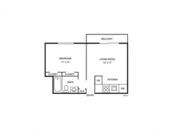 1 bed, 1 bath, 530 sqft, $2,150
