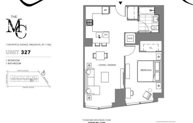 1 bed, 1 bath, $3,472, Unit 327