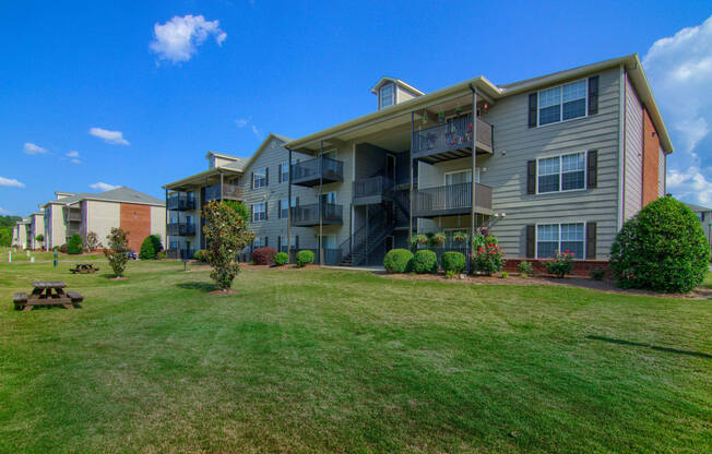 Lancaster Place Apartments in Calera Alabama photo of our apartments showcase a beautiful lawn