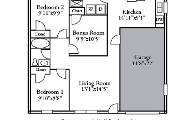 3 beds, 1 bath, 888 sqft, $1,100, Unit 402 Meadow Lane