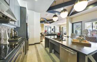 kitchen at Seta Apartments