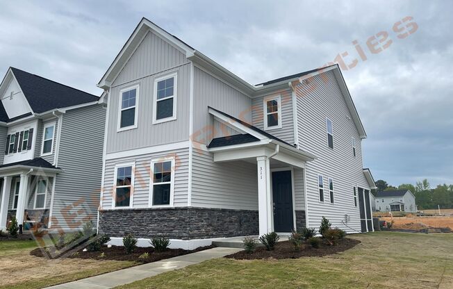 Gorgeous 4 Bedroom 3 Bath Home with Fiber Internet Included, 1st Floor Guest Suite with Attached 2 Car Rear Entry Garage in Edge of Auburn Subdivision, Raleigh, Available August 7!