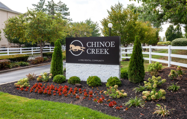 Welcoming Property Signage at Chinoe Creek Apartments, PRG Real Estate, Lexington, KY, 40502