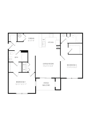 2 beds, 2 baths, 1,084 sqft, $1,235