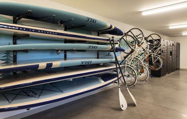 Bo Apartments paddle board storage