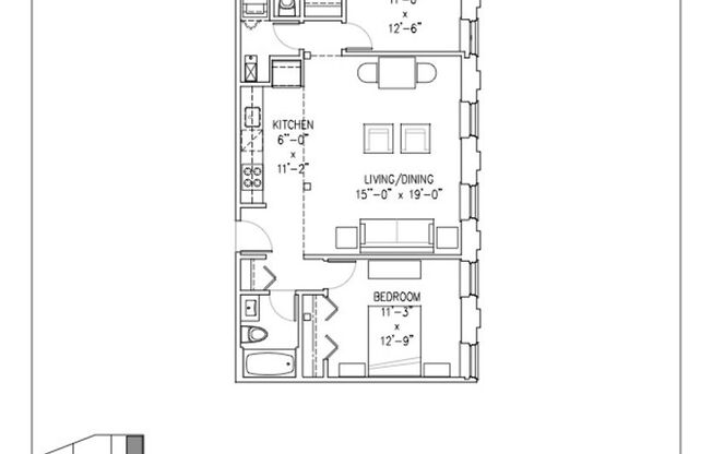 2 beds, 2 baths, 944 sqft, $1,495, Unit 401