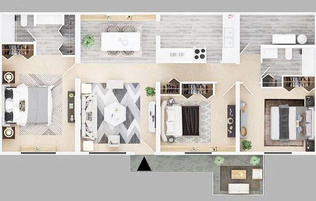 3 beds, 2 baths, $1,349