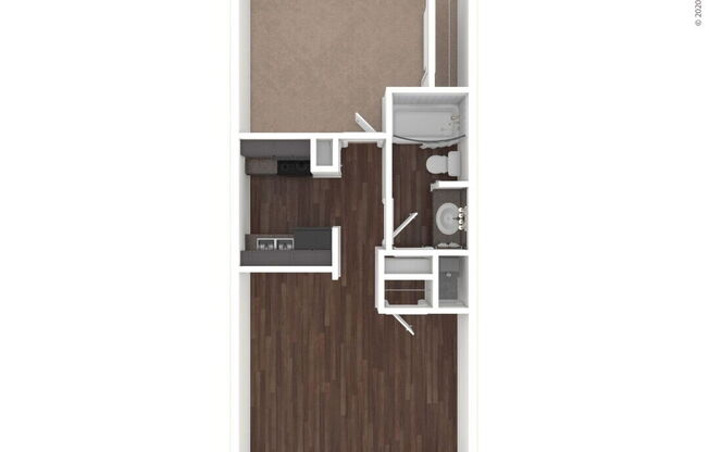 1 bed, 1 bath, 544 sqft, $811