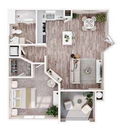 1 bed, 1 bath, 724 sqft, $2,499