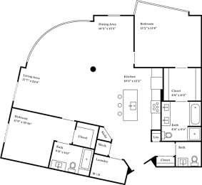 2 beds, 2.5 baths, 1,550 sqft, $3,677