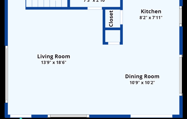 2 beds, 1 bath, 825 sqft, $1,755, Unit 7117