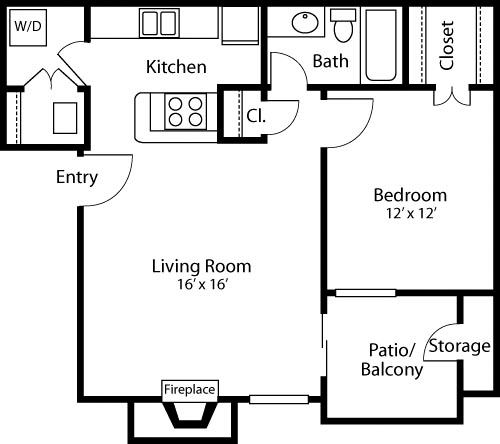 1 bed, 1 bath, 618 sqft, $2,375, Unit 421