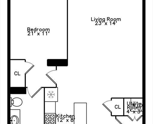 1 bed, 1.5 baths, 875 sqft, $4,800, Unit 811